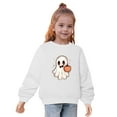 thumbnail image 3 of Odeerbi Kids Boys Girls Halloween Ghost Crewneck Sweatshirts Fall Winter Cotton Sweatshirt Kids Kids Cute Solid Color Halloween Print Long Sleeve Sweatshirts Top Kids Clothes White, 3 of 6