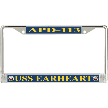 USS Earheart APD-113 License Plate Frame