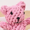 thumbnail image 5 of Interactive Cotton Rope Dog Toy Cute Rabbit Bear Giraffe Octopus Shape Dog Chew Toy Bite-resistant Pet Squeaky Toy-Bear, 5 of 7