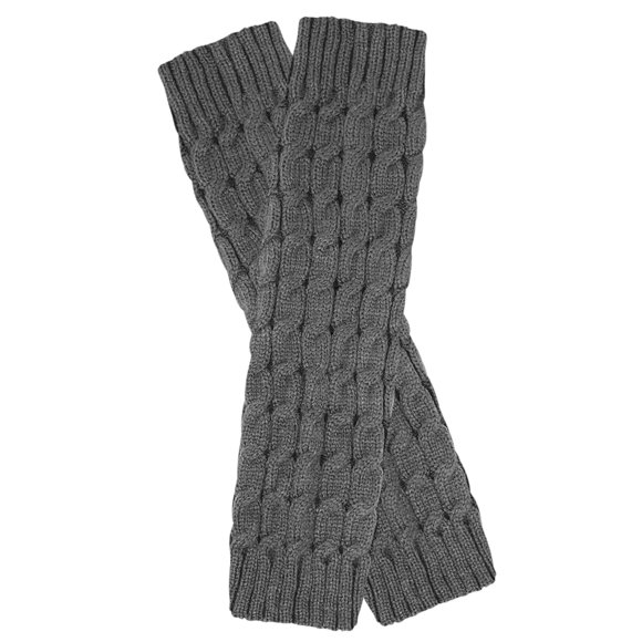 Bowbear Little Girls Cable Knit Leg Warmers, Gray