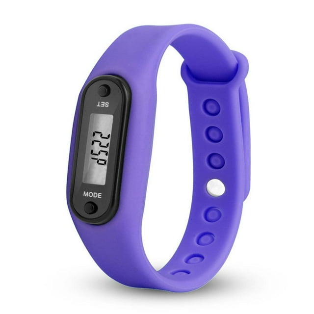 kurtrusly Digital LED Walking Distance Pedometer Calorie Counter Sport Fitness Wrist Silicone Watch Bracelet