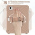 thumbnail image 4 of for iPad Pro 13" 2024 Tablet Case, Durable Sturdy Protection Case with Rotation Stand, Portable Hand Strap and Shoulder Strap Pencil Holder, Heavy Duty Shockproof Anti-Drop Cover, Latte, 4 of 20