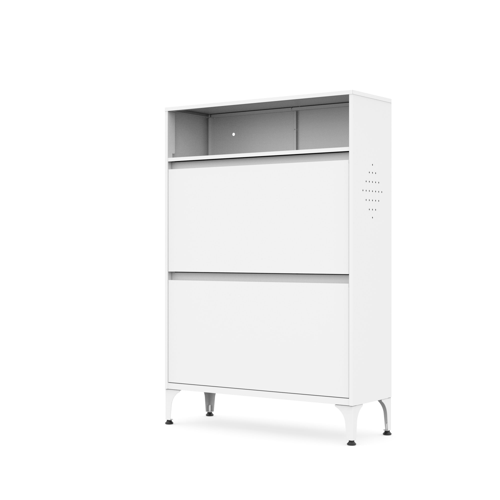 Resenkos Shoe Storage Cabinets, Free Standing Shoe Organizer with 2 Flip Drawers, Freestanding Hidden Shoe Cabinet for Entryway, White Resenkos Shoe Storage Cabinets, Free Standing Shoe Organizer with 2 Flip Drawers, Freestanding Hidden Shoe Cabinet for Entryway, White