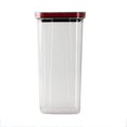 thumbnail image 1 of Clear Storage Box with Sealed Lid Large Plastic Leak-proof Food Bins Storage Tank Refrigerator Food Grains Organizer - Red, 1 of 2