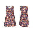 thumbnail image 7 of Lsque Skull colorful daisy Pattern Summer Dresses for Women – Sleeveless T-Shirt Swing Sundress, Perfect for the Beach and Casual Days, 7 of 7