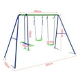 thumbnail image 2 of Outdoor Childrens Folding Swing Set with 2 Baby Swing & Seesaw, Best Birthday Gift, 2 of 5