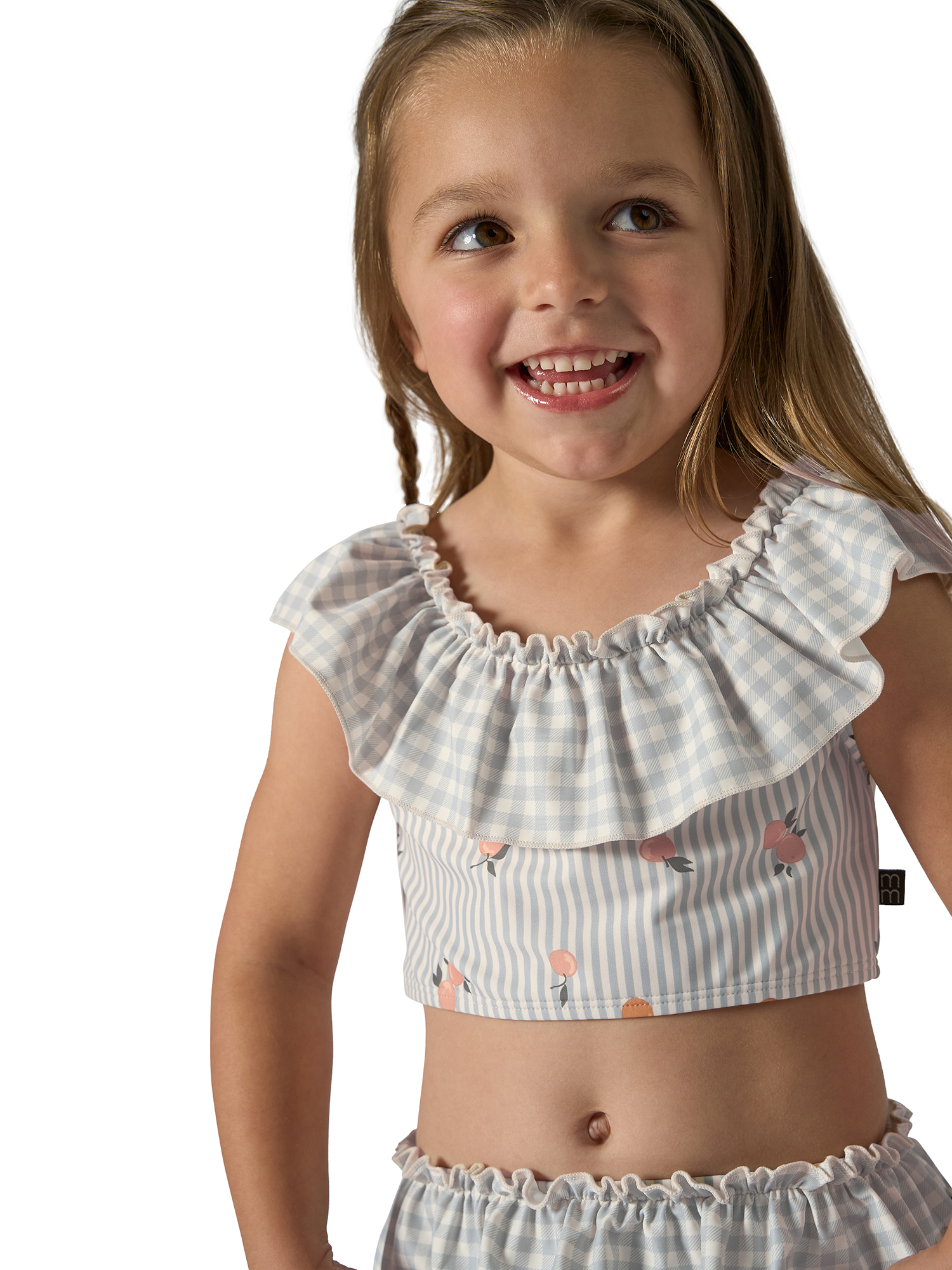 Modern Moments by Gerber Toddler Girl Swimsuit with Neck Ruffle, 2-Piece, Sizes 12M - 5T