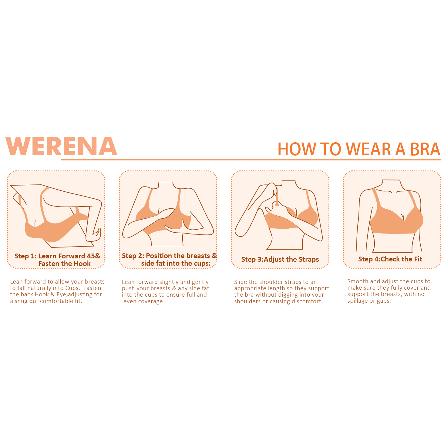 Werena Wireless Bras for Women No Underwire Seamless Full Coverage Comfortable Everyday Bra with Medium Support