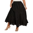 thumbnail image 2 of Beautybatik Black Women Cotton Boho Gypsy Long Maxi Godet Flare Skirt 2x, 2 of 6