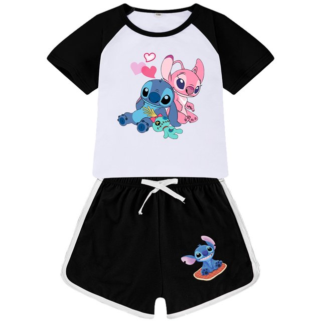 Stitch Children's Summer Short Sleeve Home Clothes Sports Suit