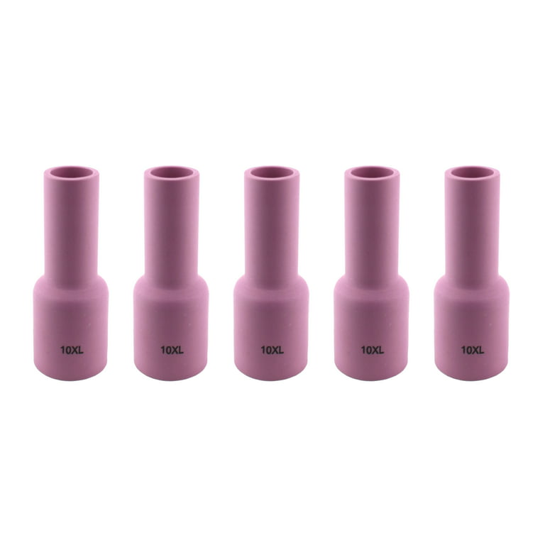 X-Long Alumina Nozzle Cups for TIG Welding Torches Series 9/20/25/17/18/26  with Large Diameter Gas Lens Set-Up - Model: 53N88XL - #10 (5/8