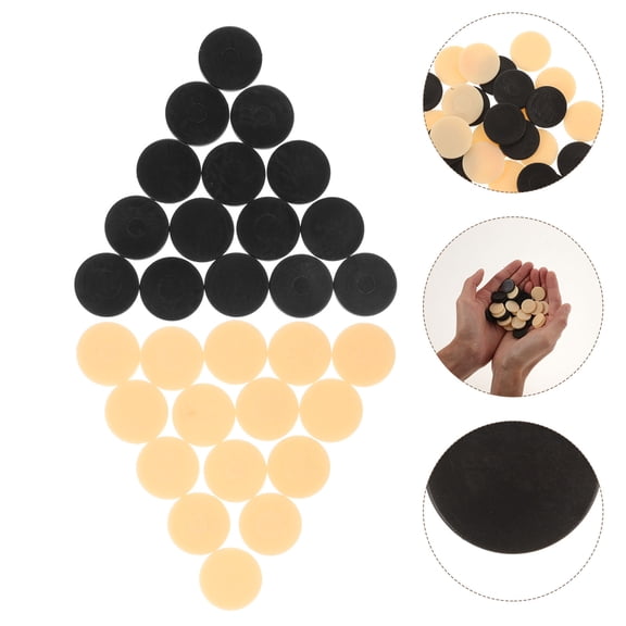 BESTYASH 32Pcs Triangle Chess Pieces Plastic Multi Checkers Pieces for Indoor Games