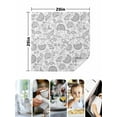 thumbnail image 5 of nqOlkjepod Grey Farmhouse Cloth Napkins Set of 6 Reusable Dinner Napkins, Floral Floral Plant Leaf Vintage Spring Cocktail Napkin Washable Table Napkins for Wedding/Holiday Party/Baby Shower 20"x20", 5 of 8