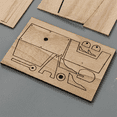 thumbnail image 3 of Self-Propelled Sailboat Wooden Boat Model Assembly Kit DIY Assembly Toys Children's Handmade Toys,1x Model Ship kit, 3 of 6