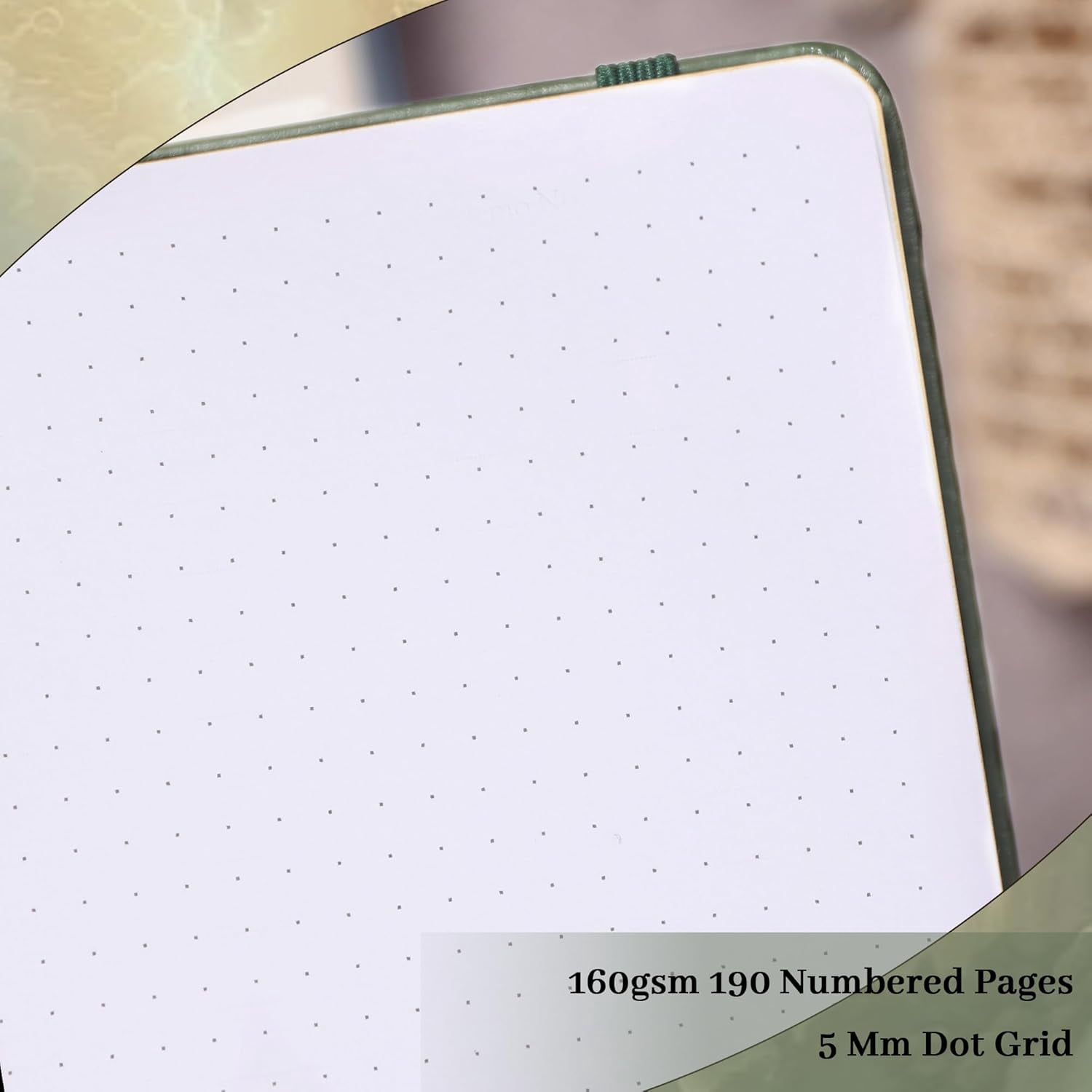 Dot Journal Hardcover A5 College Ruled Notebook 316 Numbered Pages for Writing