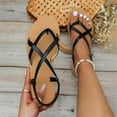 thumbnail image 7 of Mepaouo Women's Gladiator Flat Sandals Fisherman Strappy Summer Shoes Criss Cross Straps Flip Flops Size 9.5, 7 of 7