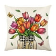 thumbnail image 2 of SPOORYYO Spring Printed Pillow Cover with Zipper, Polyester Cushion Cover for Sofa Decor, 2 of 6