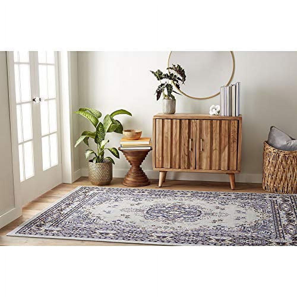 Home Dynamix Premium Sakarya Traditional Medallion Area Rug, Grey/Blue, 3'7"x5'2"