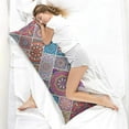 thumbnail image 4 of Boho Long Body Pillow Cover – Soft & Breathable Ethnic Fabric, Hidden Zipper, 20"x54", Stylish Abstract Tribal Print – Gift for Side Sleepers, Pregnancy, Home Decor, 4 of 7