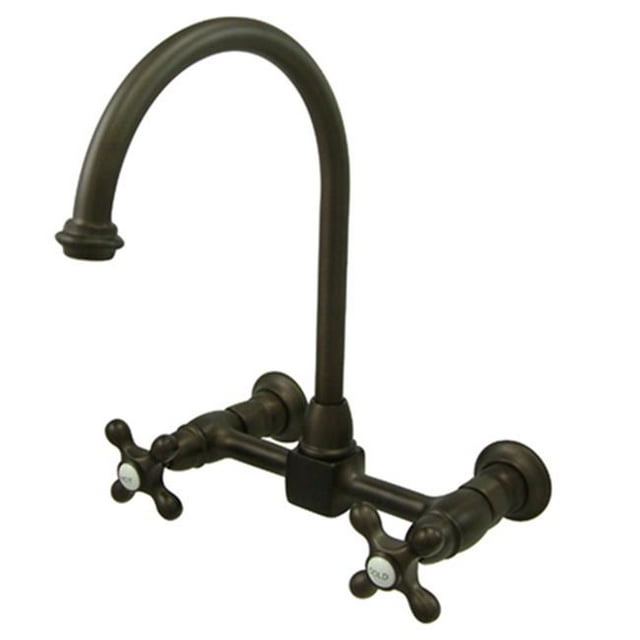 Kingston Brass KS1295AX 8 Inch Center Wall Mount Kitchen Faucet - Oil Rubbed Bronze