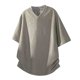 thumbnail image 4 of Camiseta de Manga Corta Color Sólido Casual Suelto Transpirable Cuello en V Top para Hombres, 4 of 5