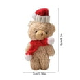 thumbnail image 3 of Vacemry Under $5 Christmas Teddy Bear Plush, Small Brown Bear with Red Scarf, Cute Soft Doll for Gift Cake Decoration Stocking Stuffer, Adorable Plush Toy for Christmas Tree Decor, 3 of 6