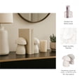 thumbnail image 5 of Decorative Mushroom Marble Bookends - Stylish Book Accessories for Home Library and Table Accents - Modern Elegant Book Ends for Bookshelf, Office Spaces, or Desk Decoration - Set of 2, 6", White, 5 of 11