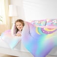 thumbnail image 4 of Homewish Magic Unicorn Animal Bedding Comforter Set, Dreamy Rainbow Print Twin Comforter Sets, Dreamy Fairy Tale Reversible Bedding Set, Ultra Soft Bedroom Decor, 2pcs, 4 of 8