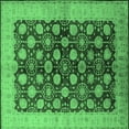 thumbnail image 1 of Ahgly Company Indoor Square Oriental Emerald Green Industrial Area Rugs, 4' Square, 1 of 4