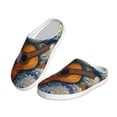 thumbnail image 2 of Rateoe Dog Guitar Starry Night Print Women's Men's Cotton Knit Slippers Lightweight Memory Foam Indoor House Shoes with Anti-Skid Sole-39/40, 2 of 7