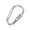 Silver, variant on harmtty Bicycle Anti-theft Lock Carabiner Design Set Password Safety Aluminum Alloy Dazzling D-type Password Padlock Lock for Outdoor,Silver
