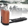 thumbnail image 4 of Hand Grip L Bracket for Z F Camera, L Shape Bracket Wooden Grip with 1/4 Inch Screw Hole, Handgrip L Shape Grip, Built in Quick Release Plate for Arca, 4 of 7