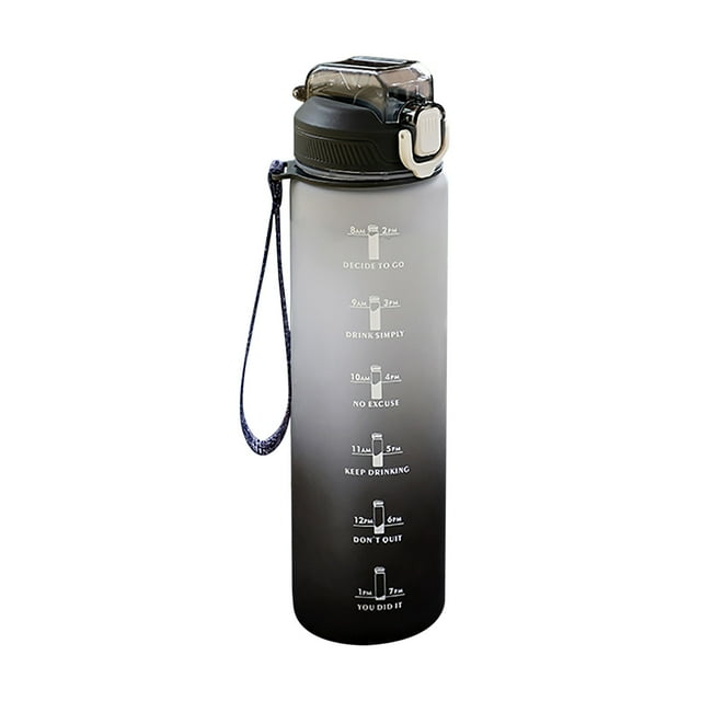 SuoKom Sports Water Bottle Sports Water Cup Large-capacity Student Water Bottle Fitness Cup Straw Kettle Outdoor 1L Super Large Space Cup Water Bottles On Clearance
