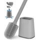 thumbnail image 1 of Juego de escobilla y soporte para inodoro, escobilla de silicona multifuncional, base a prueba de fugas, mango largo antideslizante, soporte de montaje en suelo y pared, soporte de secado rápido sin, 1 of 5