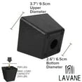 thumbnail image 3 of LAVANE 4 inch / 10cm Plastic Furniture Legs, Set of 4 Mid Century Modern Square Pyramid Replacement Couch Feet with Pre-Drilled M8 5/16 Inch Bolt & Mounting Plate for Sofa Couch Cabinet Ottoman, 3 of 6