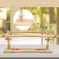 thumbnail image 4 of Rotated Table Embroidery Frame Stand - Adjustable Cross Stitch Scroll Frame  Beech Wood Quilting Frame Needlepoint Holder Stretch Bar for Stitching Sewing Craft, 4 of 9