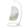 thumbnail image 3 of Swing Lounge Chair, Sunbrella, White Beige, Modern Contemporary Urban Design, Outdoor Patio Balcony Cafe Bistro Garden Furniture Hotel Hospitality, 3 of 8