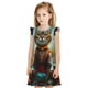thumbnail image 1 of Fotbe Riverside Meditating Cat Vestido de Dormir para Niñas de 3 a 10 Años, Mangas Cortas, Estilo Princesa, Pijama Camisón con Mangas Voladas-X-Large, 1 of 6