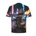 thumbnail image 5 of YueHuiYing Men's Easter Graphic T-Shirt Funny Bunny Egg Hunt Print Casual Short Sleeve Crew Neck Stretch Activewear Tee Navy 5XL, 5 of 6