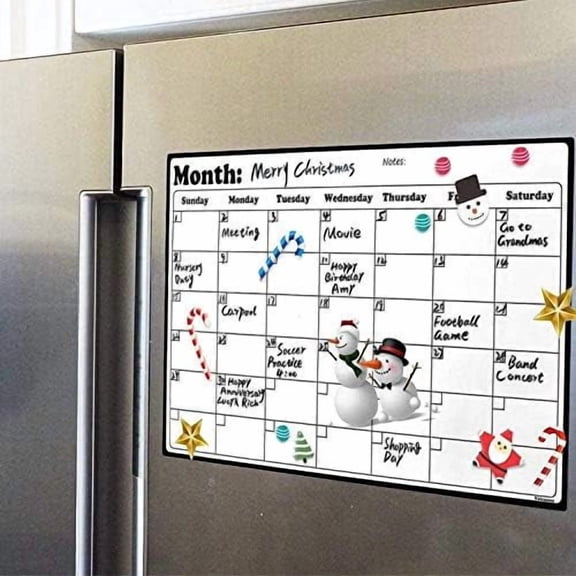 Fridge Calendar Magnetic Dry Erase Whiteboard Calendar for Refrigerator Planners 16.9 Inches X 11.8 Inches$$Office