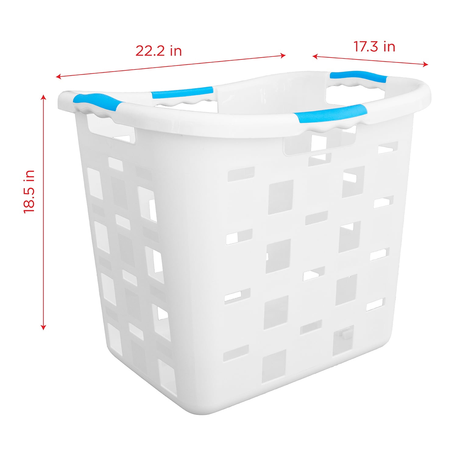 CLOROX Anti-Microbial 2 Bushel Tall Laundry Basket - White