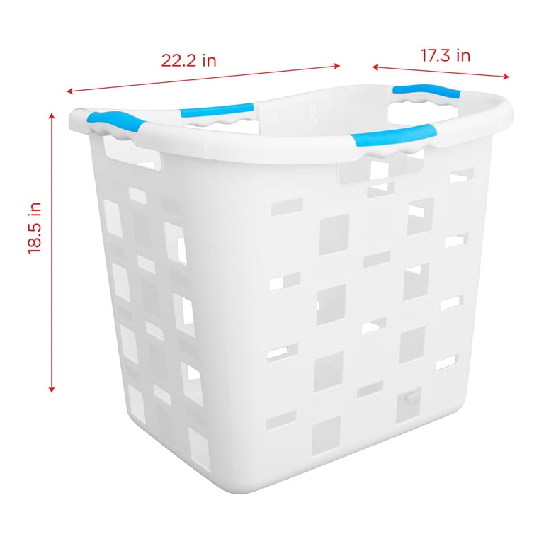 CLOROX Anti-Microbial 2 Bushel Tall Laundry Basket - White