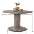 thumbnail image 2 of Roundhill Furniture Ferran Wood Pedestal Dining Table in Reclaimed Gray, 2 of 6