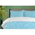 thumbnail image 4 of Ambesonne Mosaic Duvet Cover Sets, Monochrome Minimal Triangles, 2-Queen, Aqua Ceil Blue, 4 of 7