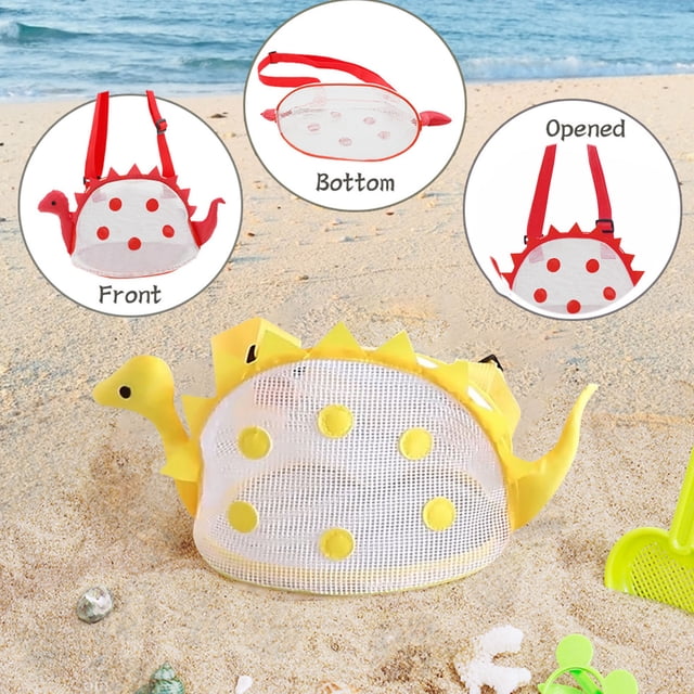 Xihbxyly Bolsa para Juguetes de Playa, Diseño de Malla de Secado Rápido, Material de Nailon Duradero, Fácil de Plegar y Guardar, Ideal para Viajes a La Playa, Búsqueda Del Tesoro y Diversión de Veran