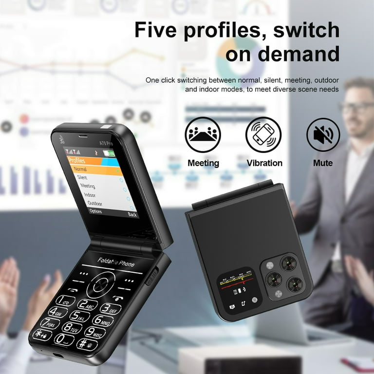 SERVO A70 Pro 2 SIM Card Flip Phone 3G WCDMA New Push Button