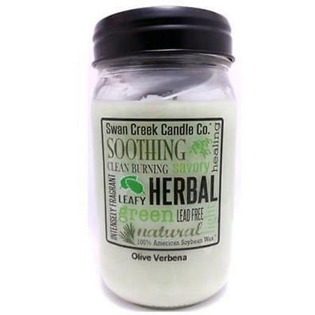 Swan Creek Candle Olive Verbena 24 Oz Jar Walmart Com