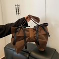 thumbnail image 4 of Super Cool Bow Crossbody Bag Nylon Solid Shoulder Bag Personality Crossbody Bag Fashion Aesthetic Handbags for Women, 4 of 7