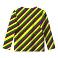 thumbnail image 4 of lnmuld Girls Cute Summer Tops Carnival Print Split Sleeve Round Neck Loose Fit Casual Tee Top for Kids Playful Comfortable Childrens Shirt Color:Yellow,Size:8-9 Years, 4 of 5