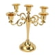 thumbnail image 5 of Candelabro de 5 brazos de hierro, candelabro decorativo retro, centro de mesa para el hogar, iglesia, dorado, 5 of 15